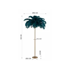 KARE Design Lampadaire Plumes 165cm Vert ^ Lampadaire