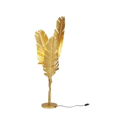 KARE Design Lampadaire Plumes Dorées 123cm ^ Lampadaire