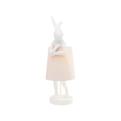 KARE Design Lampe Animal Lapin Blanche Et Rose 50cm ^ Lampe De Table
