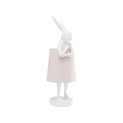 KARE Design Lampe Animal Lapin Blanche Et Rose 50cm ^ Lampe De Table