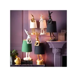 KARE Design Lampe Animal Lapin Dorée Et Beige 50cm ^ Lampe De Table