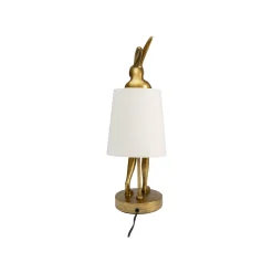 KARE Design Lampe Animal Lapin Dorée Et Beige 50cm ^ Lampe De Table