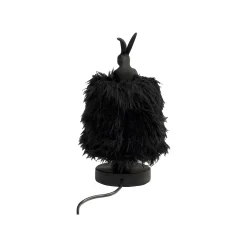 KARE Design Lampe Animal Lapin Fluff Noir 30cm ^ Lampe De Table