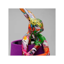 KARE Design Lampe Animal Lapin Graffiti Et Violette 50cm ^ Lampe De Table