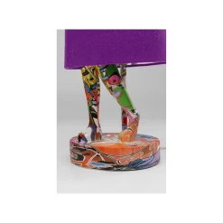 KARE Design Lampe Animal Lapin Graffiti Et Violette 50cm ^ Lampe De Table