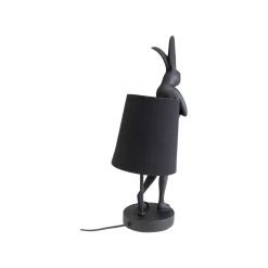 KARE Design Lampe Animal Lapin Noire 50cm ^ Lampe De Table