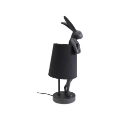 KARE Design Lampe Animal Lapin Noire 50cm ^ Lampe De Table