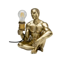 KARE Design Lampe Homme Assis Doré ^ Lampe De Table