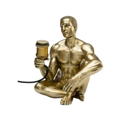 KARE Design Lampe Homme Assis Doré ^ Lampe De Table