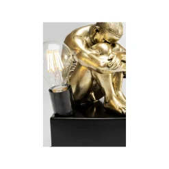 KARE Design Lampe Homme Recroquevillé Doré ^ Lampe De Table