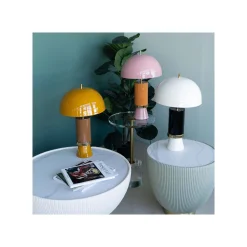 KARE Design Lampe Josy Jaune Et Marron ^ Lampe De Table