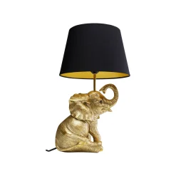 KARE Design Lampe éléphant Doré ^ Lampe De Table