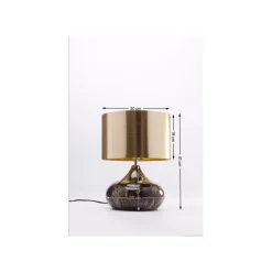 KARE Design Lampe Mamo Deluxe Marron Et Dorée ^ Lampe De Table