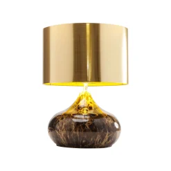 KARE Design Lampe Mamo Deluxe Marron Et Dorée ^ Lampe De Table
