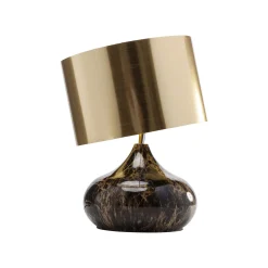 KARE Design Lampe Mamo Deluxe Marron Et Dorée ^ Lampe De Table