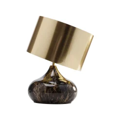 KARE Design Lampe Mamo Deluxe Marron Et Dorée ^ Lampe De Table