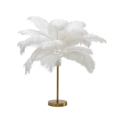 KARE Design Lampe Plumes Blanches ^ Lampe De Table