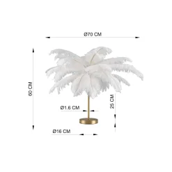 KARE Design Lampe Plumes Blanches ^ Lampe De Table