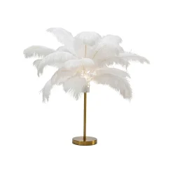KARE Design Lampe Plumes Blanches ^ Lampe De Table