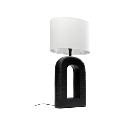 KARE Design Lampe Tube 79cm Noire Et Blanche ^ Lampe De Table