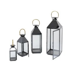 KARE Design Lanternes Giardino Set De 4 Noires ^ Bougeoir & Lanterne