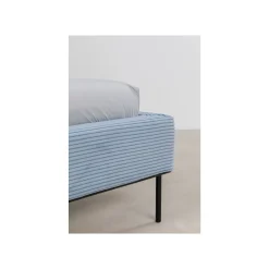 KARE Design Lit East Side Cord Côtelé Bleu ^ Lit