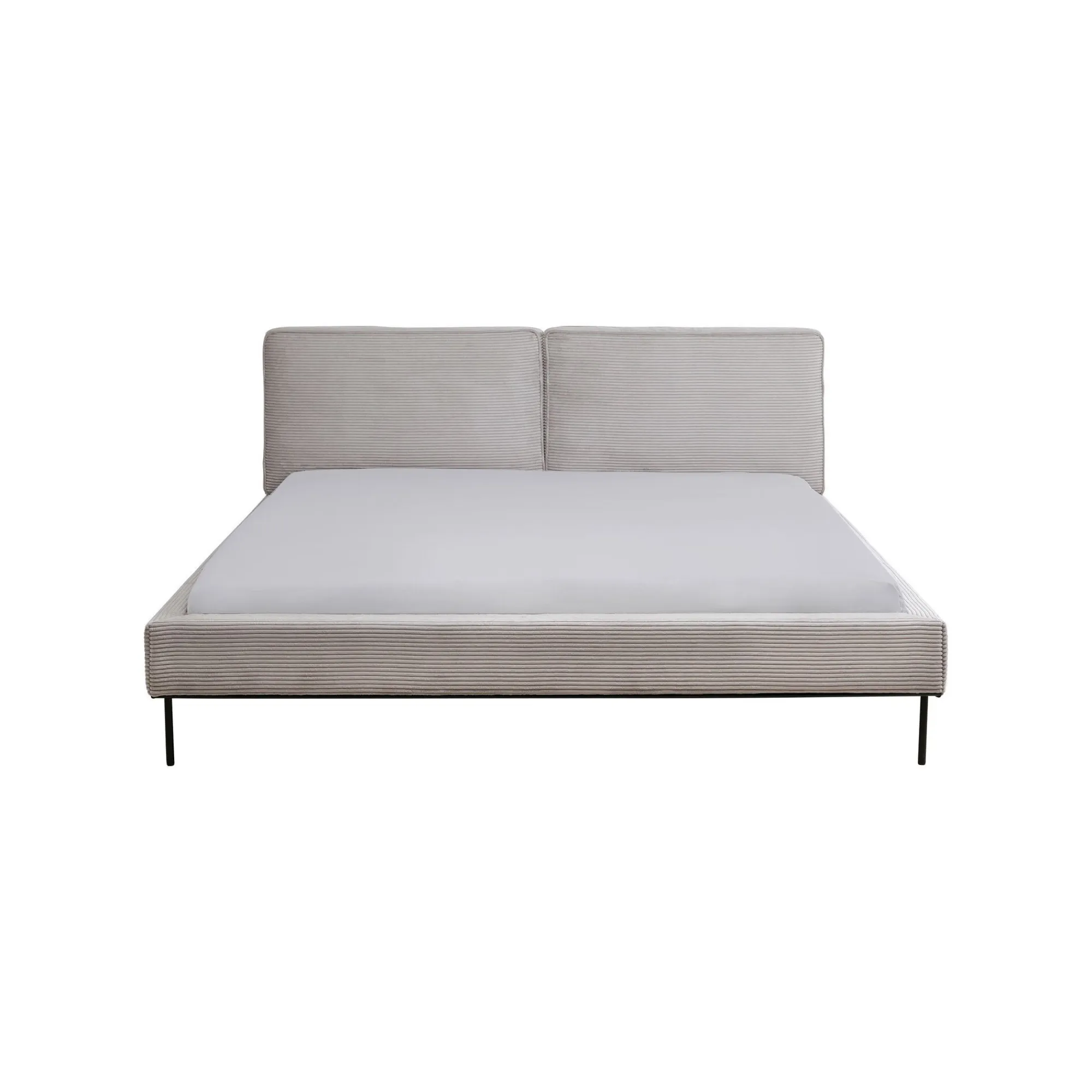 KARE Design Lit East Side Cord Côtelé Gris ^ Lit