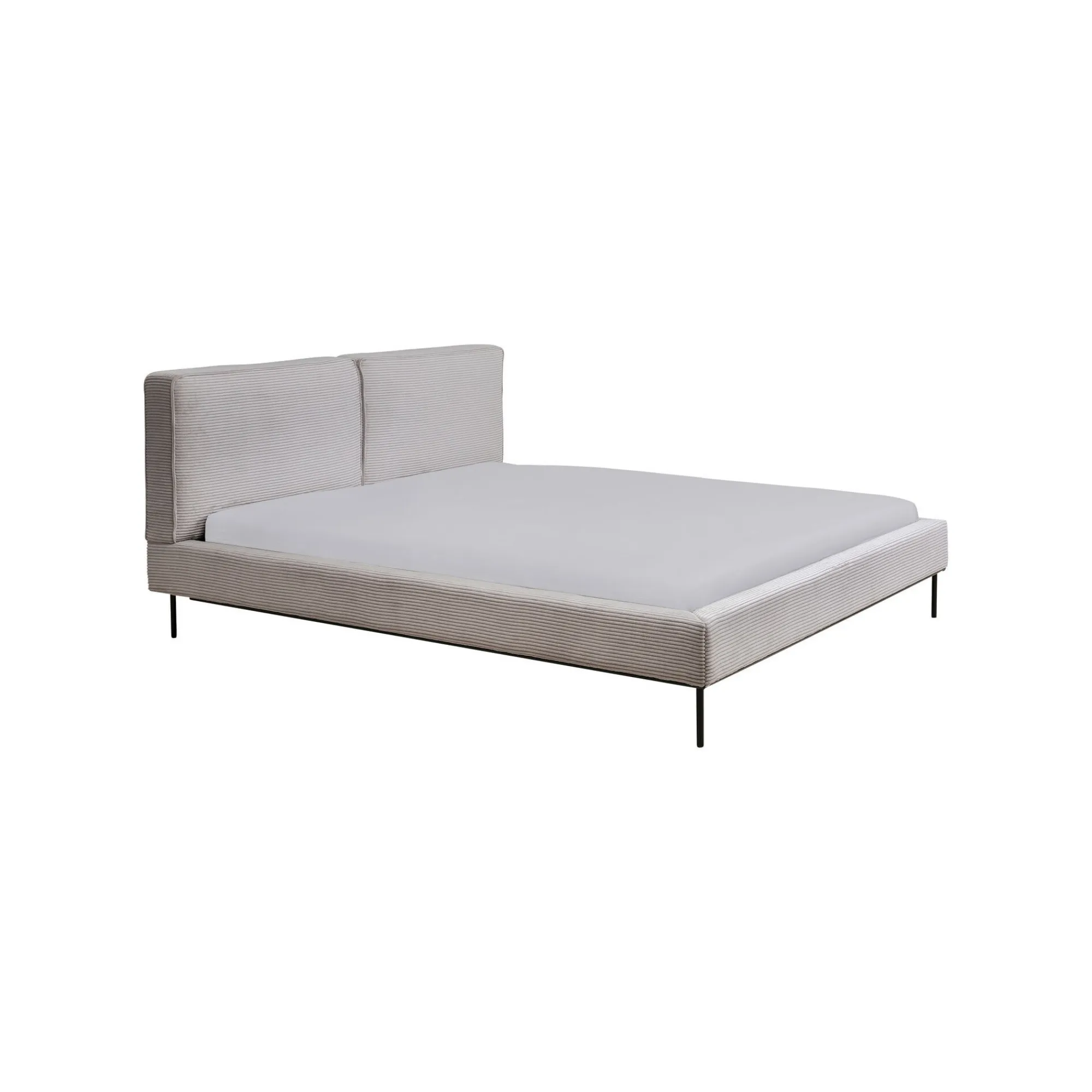 KARE Design Lit East Side Cord Côtelé Gris ^ Lit
