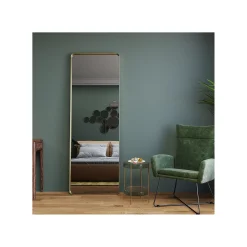 KARE Design Miroir Curve Rectangulaire Cuivre 200x70cm ^ Miroir