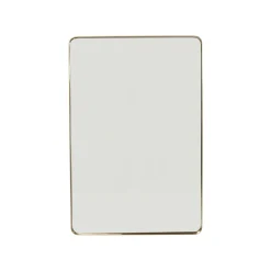 KARE Design Miroir Curve Rectangulaire Laiton 120x80cm ^ Miroir