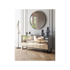 KARE Design Miroir Curve Rond Inox 100cm ^ Miroir