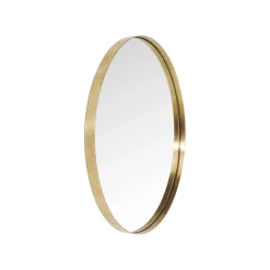 KARE Design Miroir Curve Rond Laiton 100cm ^ Miroir