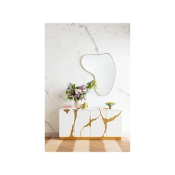 KARE Design Miroir Shape Laiton 120x110cm ^ Miroir