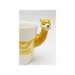 KARE Design Mugs Lama Jaune Set De 4 ^ Vaisselle