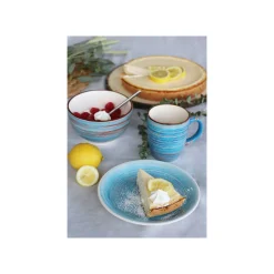 KARE Design Mugs Swirl Blue Set De 4 ^ Vaisselle