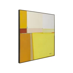 KARE Design Peinture Abstract Shapes Jaune 113x113cm ^ Tableau