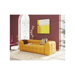 KARE Design Peinture Abstract Shapes Jaune 113x113cm ^ Tableau