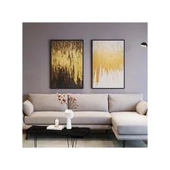 KARE Design Peinture Frame Abstract Blanche 80x120cm ^ Tableau