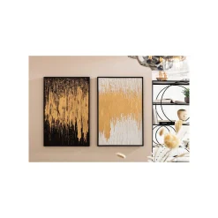 KARE Design Peinture Frame Abstract Blanche 80x120cm ^ Tableau