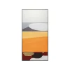 KARE Design Peinture Frame Abstract Shapes Orange 73x143cm ^ Tableau