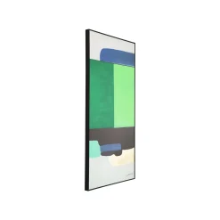 KARE Design Peinture Frame Abstract Shapes Verte 73x143cm ^ Tableau