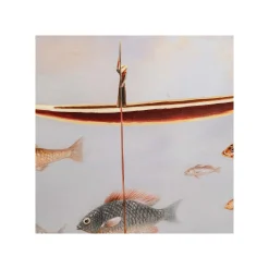 KARE Design Peinture Gondolier Poissons 60x120cm ^ Tableau
