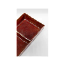 KARE Design Plats Ari Rouges Et Gris Set De 3 ^ Vaisselle