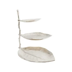 KARE Design Porte-bijoux Feuilles Argentées 45cm ^ Déco