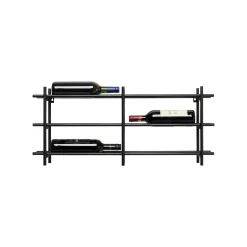 KARE Design Porte-bouteilles Mural Cape Town Noir 34cm ^ Portebouteilles