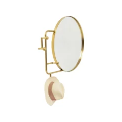 KARE Design Portemanteau Miroir Tristan 65cm Doré ^ Portemanteau|Miroir