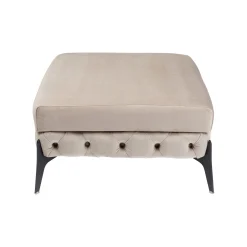 KARE Design Pouf Bellissima Velours Beige ^ Tabouret & Pouf