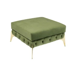 KARE Design Pouf Bellissima Velours Vert ^ Tabouret & Pouf