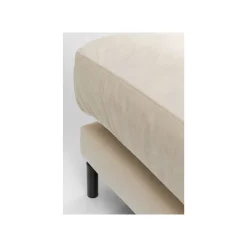 KARE Design Repose-pieds Discovery Velours Crème ^ Tabouret & Pouf