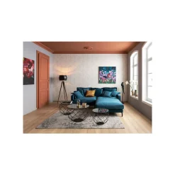 KARE Design Repose-pieds Lullaby Velours Bleu Pétrole ^ Tabouret & Pouf